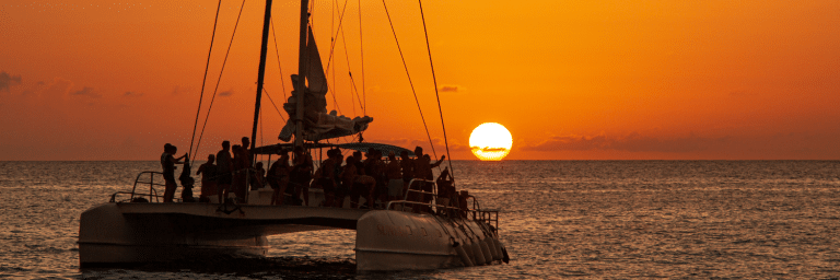Sunset cruise on catamaran in Altea